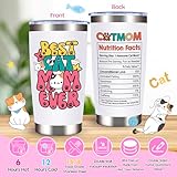 SIXVALA Cat Lover Gifts for Women, Best Cat Mom Gift Box With 20 Oz Tumbler, Makeup Bag, Scented Candle, Bracelets, Keychain, Cat Themed Gifts for Friend, Daughter, Mother, Sister, Wife