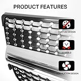 KARPAL Diamond Front Grill Chrome Compatible with 2013-2015 Mercedes-Benz X204 GLK-CLASS Silver