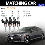 Upgraded Fuel Injectors for Honda Civic 2016-2021,Accord 2018-2021,CR-V 2017-2021,L4 1.5L,OEM #160165PA305 (4 Pcs)