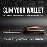 Mountain Voyage Minimalist Wallet for Men & Women - Slim RFID Wallet, Scratch Resistant, Credit Card Holder & Money Clip, Easily Removable Money & Cards, Mens & Womens Wallets (Onyx Black Leather)