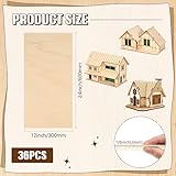 36 Pack Basswood Sheets Plywood Board 1/8 Inch Unfinished Wood Boards for Crafts for DIY Laser Projects Architectural Model Making Mini House Building Hobby Wood Burning (12 x 24 x 1/8 Inch)