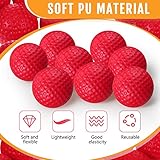 Junkin 80 Pcs Foam Golf Balls Rubber Practice Balls Realistic Feel and Flight Sport Training for Indoor or Outdoor Backyard Golf Training(Red)