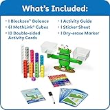 hand2mind Numberblocks Blockzee Balance Activity Set, ﻿61 MathLink Cubes, Balance Scale, Educational Math Manipulatives, Numbers for Toddlers, Preschool Learning Activities, Birthday Gifts for Kids