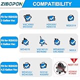 Zibopon VF3500 Shop Vac Filters Compatible with Ridgid 3-4.5 Gallon Wet/Dry Vacuum, 3-Layer Fine Dust Filter, 2 Pack