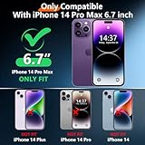 2025 New for iPhone 14 Pro Max Case Waterproof,[Glass Camera Protector & Built-in Screen Protector] [Full Body Shockproof] [IP68 Underwater][Dustproof][Dropproof] Phone Case for iPhone 14 Pro Max 6.7"