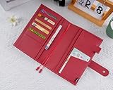 Ox Knight A5 Leather Planner Cover for Hobonichi Cousin, Stalogy, Midori, Leuchtturm1917, and More - with Pen Loop, Card Slots, Back Pocket, and Bookmarks (Red)