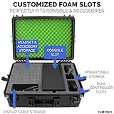 CASEMATIX Hard Shell Travel Case Compatible with Xbox Series X Console, Controllers, Headset and Other Accessories - IPX7 Waterproof and Crushproof Carrying Case with Customized Foam Interior