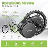 BAFANG 48V 750W BBS02B Ebike Motor Kit with P860C LCD Display Mid Drive Motor Electric Bike Conversion Kit