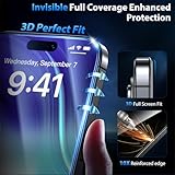 BAZO for iPhone 15 Pro Screen Protector - [Military Grade Shatterproof & 9H+ Hardness] Unbreakable Screen Protector 15 Pro Tempered Glass 9D Full Coverage Protection, [Auto-Dust Removal]Easy Installation, 2 Packs