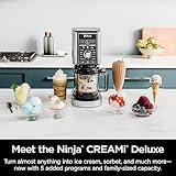 Ninja CREAMi Deluxe Ice Cream & Frozen Treat Maker for Ice Cream, Sorbet, Milkshakes, Frozen Yogurt, & More, 11-in-1, XL Capacity, Silver, Includes (2) Family-Sized 24 oz. Tubs