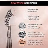 Ardell Demi Wispies Eyelashes - Black, The Original Feathered Lash Demi Lashes, Reusable Invisiband Strip Lashes, 6 Pairs, 1 Pack