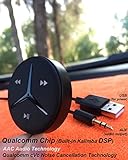 Aston Innovations SoundTek A1+ Bluetooth Car Kit with AAC for Music Streaming Handsfree Calls,Aux Bluetooth Adapter for Car/Home Stereo,Built-in Noise Isolator & MIC,Auto On/Off