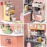 Rolife Plastic House Building Set Toy DIY Miniature Dollhouse Playset with LED for Mini Figures Construction Toys Diorama Kit Gifts for Teens Adults