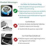 Car Air Freshener Solar Energy Rotating Cologne Car Aromatherapy Diffuser Interior Decoration Accessories Diffuser for Car