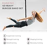 DASKING Upgraded Version Heavy Bungee Resistance Band Set grawyti Yoga Bungee Cord Resistance Belt Set 4D Bungee Dance Rope Workout Fitness Home Gym Professional Training Equipment