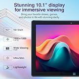 Fusion5 10.1" Windows 11 Professional Tablet PC - Ultra Slim Full HD Windows Tablet Computer - 8GB RAM, 256GB M.2 SSD, 10 Inch Display, 5G WiFi, Intel Quad-Core CPU, USB 3.0, Micro HDMI, Dual Cameras