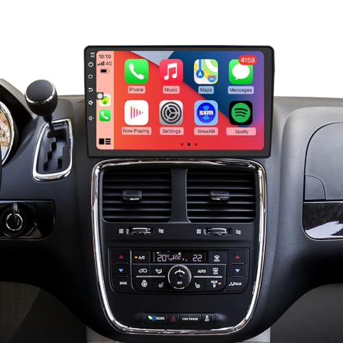 QLED 8 Core Radio Upgrade for Dodge Grand Caravan 2011-2020 and Chrysler Town & Country 2011-2016 Touch Screen Stereo Carplay Android Auto Ready Free Camera