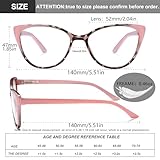 EYEURL 5 Pack Cat Eye Reading Glasses for Women-Blue Light Glasses for Woman Fashion Readers with Spring Hinge Computer reading glasses.1.5