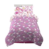 Franco Kids Bedding Super Soft Comforter and Sheet Set with Sham, 5 Piece Twin Size, Hello Kitty