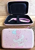 Ganbai New for New 3DS XL LL Carrying Case Storage Bag Pink Color, for Nintendo New3DS 3DSXL 3DSLL DSI NDSI XL Handheld Console, for Cinnamoroll Edition Protective Hard Carry Pouch with Hand Strap