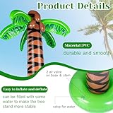 Talltalk 4 Pcs 102 Inch Giant Inflatable Palm Tree Tall Blow up Palm Tree Balloons for Summer Hawaiian Tropical Beach Party Decorations Luau Party Supplies Pool Photo Booth