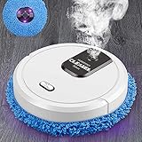 Robot Vacuum and Mop Combo, 3 in 1 Household Rechargeable Intelligent Sweeping Robot with Spray Humidifier, Automatic Mopping Machine with Dry and Wet Wipes, for Hard Floor Clean, Pet Hair, Carpet