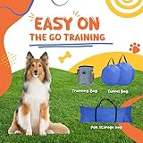 POPMOON Dog Agility Training Equipment-Perfect Agility Training Equipment for Dogs-Suitable for Indoor and Outdoor, Includes Tunnel, Bags, Jumps & Toys - Professional Backyard Agility Course for Dogs