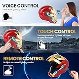 Iron-Man MK 50 1:1 Wearable Helmet - Voice, Touch, and RC with LED Eyes, Realistic Sound Effects, Movable Back and Ear Panels, Perfect for Cosplay and Collectible Figures for Adults and Teens