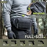 WYNEX Concealed Carry Fanny Pack Pistol Pouch, Tactical Fanny Pack Handgun Pouch with Universal Pistol Holster CCW EDC Waist Pack of Adjustable Paracord Suspension System for Men