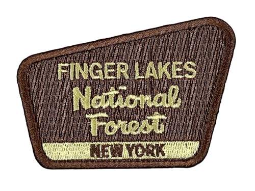 Finger Lakes National Forest Patch - Embroidered Patch 3" x 2" Iron On Patch - United States National Forest Park Souvenier Patch Badge