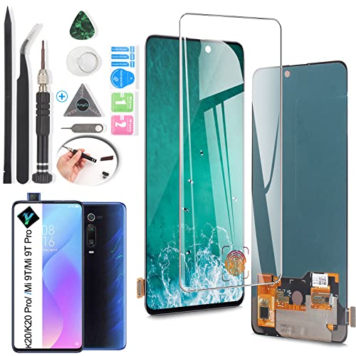Display for Xiaomi Mi 9T/Mi 9T Pro/Redmi K20/K20 Pro AMOLED Screen Replacement Touch Digitizer Assembly with Kit(Black)