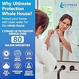 Whole House Water Filter System| Ultimate Protection | 3 Stage Water Purifier Whole Home, Top-Tier Heavy Metal + Anti-Scale Filters, High Reduction in Scale, Chloramine, Chlorine, PFAs, Lead, Arsenic