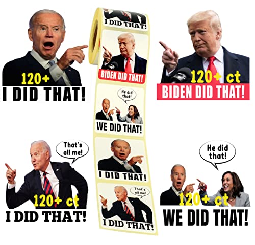 I Did That Biden Stickers 500ct 2” x 2” Perfect I Did That Biden Funny Stickers Funny Auto Car SUV Van Truck Wall Laptop Decal Sticker Bumper Sticker Gas Pump Stickers (500)