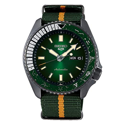 Seiko 5 Sports Boruto & Naruto: Lee Automatic Green Dial Watch SRPF73K1
