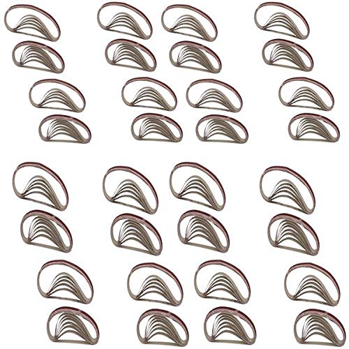 100pc 10mm x 600mm Sanding Belts For Long Reach Air Sanders Grinding