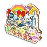 Quwsne Refrigerator Magnet Da Nang Vietnam Fridge Magnet City Travel Souvenirs Tourist Gifts 3D Classic Landmarks Handmade Crafts Home Decoration1981