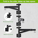 Kipika Heavy Bag Hanger Wall Mount Punching, Rotatable Heavy Duty Boxing Bag Bracket for Home Gym Indoor, Adjustable Length for Kickboxing Bag, Muay Thai Bag,Speed Bag