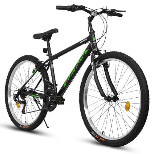 KIAPALNO Mountain Bike 24 Inch for Men Women, 21 Speeds High-Carbon Steel Frame, Front Suspension Sport Bicycle, Adult Teens MTB Bicycle for Snow City Commuters and Short Trip