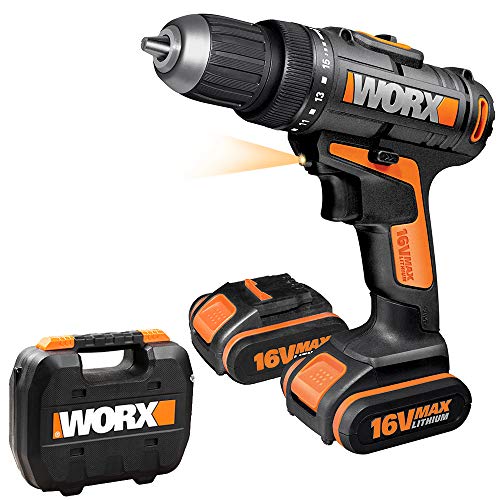 WORX WX152.1 Drill/Screwdriver 2 Batteries 16 V 2.0Ah-Li-Ion