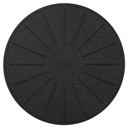 Lazy K Induction Cooktop Mat - Silicone Fiberglass Scratch Protector - for Magnetic Stove - Non Slip Pads to Prevent Pots from Sliding During Cooking_ Black (7.8inches)