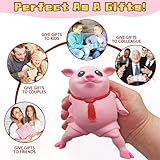 Novelty Cute Squishy Toy Pink Pig Gifts for Kids Adults, Decompress and Stress Stretch Animal Anxiety Relief Autism Disorders, Funny Pig Man Sensory Stress Toy for Girl Boy