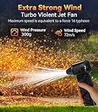 Compressed Air Duster, 350000 RPM Electric Air Duster, Rechargeable Cordless Air Blower Power Turbo Fan,5 Gears Adjustable Jet Dry Blower Replace Air Can for Snow PC Keyboard Computer Car Outdoor Home