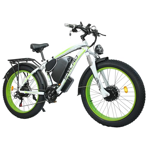 Lanshanchu Electric Bike for Adults, 2000W Dual Motor 35MPH Fastest Ebike, 48V 22.4Ah Switchable RWD/AWD Ebike 26” Fat Tire Full Suspension 90 Miles, Nexusrider Dual Hydraulic Disc Brake 7 Speed