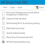 HP Smart -Tank 7001 Wireless All-in-One Cartridge-free Ink -Tank Printer, up to 2 years of ink included, mobile print, scan, copy (28B49A)