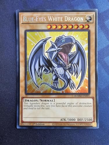 Blue-Eyes White Dragon (Chibi Art) - BLMM-EN001 - Secret Rare - 1st Edition