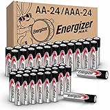 Energizer AA Batteries and AAA Batteries, 24 Max Double A Batteries and 24 Max Triple A Batteries Combo Pack, 48 Count