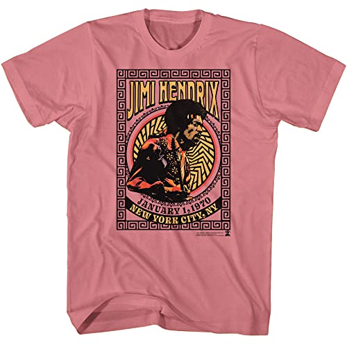 Jimi Hendrix New York City January 1970 Men's Short Sleeve T Shirt Vintage Style Graphic Tees