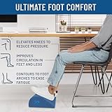 Everlasting Comfort Foot Rest for Under Desk at Work - Memory Foam Office Foot Stool & Under Desk Footrest Leg Elevation Pillow for Gaming & Home Office, Supports Posture