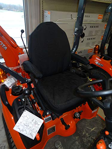 Durafit Seat Covers KU06-C1, Kubota Seat Covers for L3240, 3560,L3940,L4060,L4240,L4740,L5040,L5240,L5460,L5740,BX2370,BX23S,BX25D,LX3310,L3560 Cab,L6060 Cab Series KUBOTA Tractors in Black Endura
