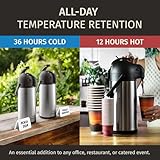 Coffee Carafe with Pump - 102oz / 3L Airpot 12 Hours Large Carafe Hot Cocoa Dispenser for Parties-Hot Water Dispenser, Tea Flask-Insulated Stainless Steel Hot Beverage Dispenser-Thermal Carafe Air Pot